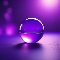 Abstract violet render with a sphere