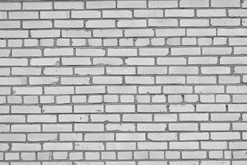 Black and white photo of brick wall in loft style