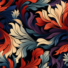 seamless abstract pattern with flowers