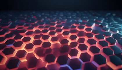 Fototapeta premium Hexagonal abstract 3d background
