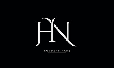 HN, NH, H, N Abstract Letters Logo Monogram