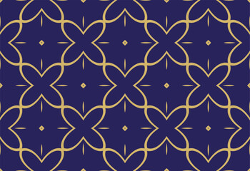 gold pattern on blue background..Background image. Abstract decorative vintage texture. Seamless illustration for design.