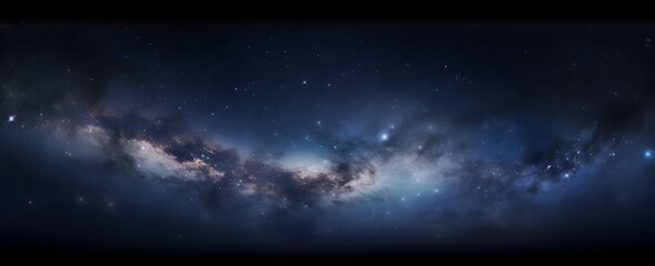 Starry night sky with Milky Way. Image contain soft focus and blur due to long expose and wide...