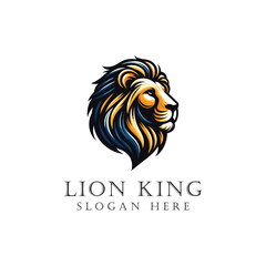 lion head logo design, with a simple style, suitable for sports brands