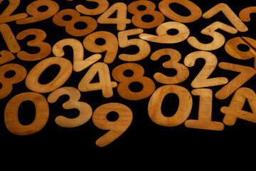 Background or texture of numbers. Finance data concept. Mathematic. Banking or currency. Business and economic growth.