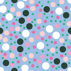 Seamless Polka Dot Kaleidoscope in Harmony of Hues