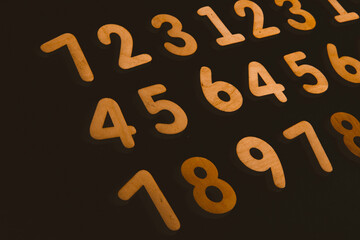 Background or texture of numbers. Finance data concept. Mathematic. Banking or currency. Business and economic growth.