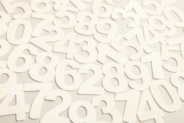 Background or texture of numbers. Finance data concept. Mathematic. Banking or currency. Business and economic growth.