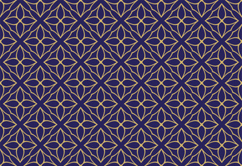 gold pattern on blue background.Abstract backdrop consisting of various sized multicolored geometric figures. Pattern for commercials.