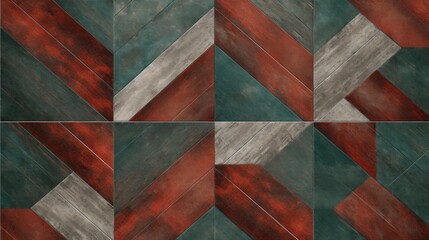 colorful hexagon background cube shape and irregular color with non-repeating pattern red green gray 