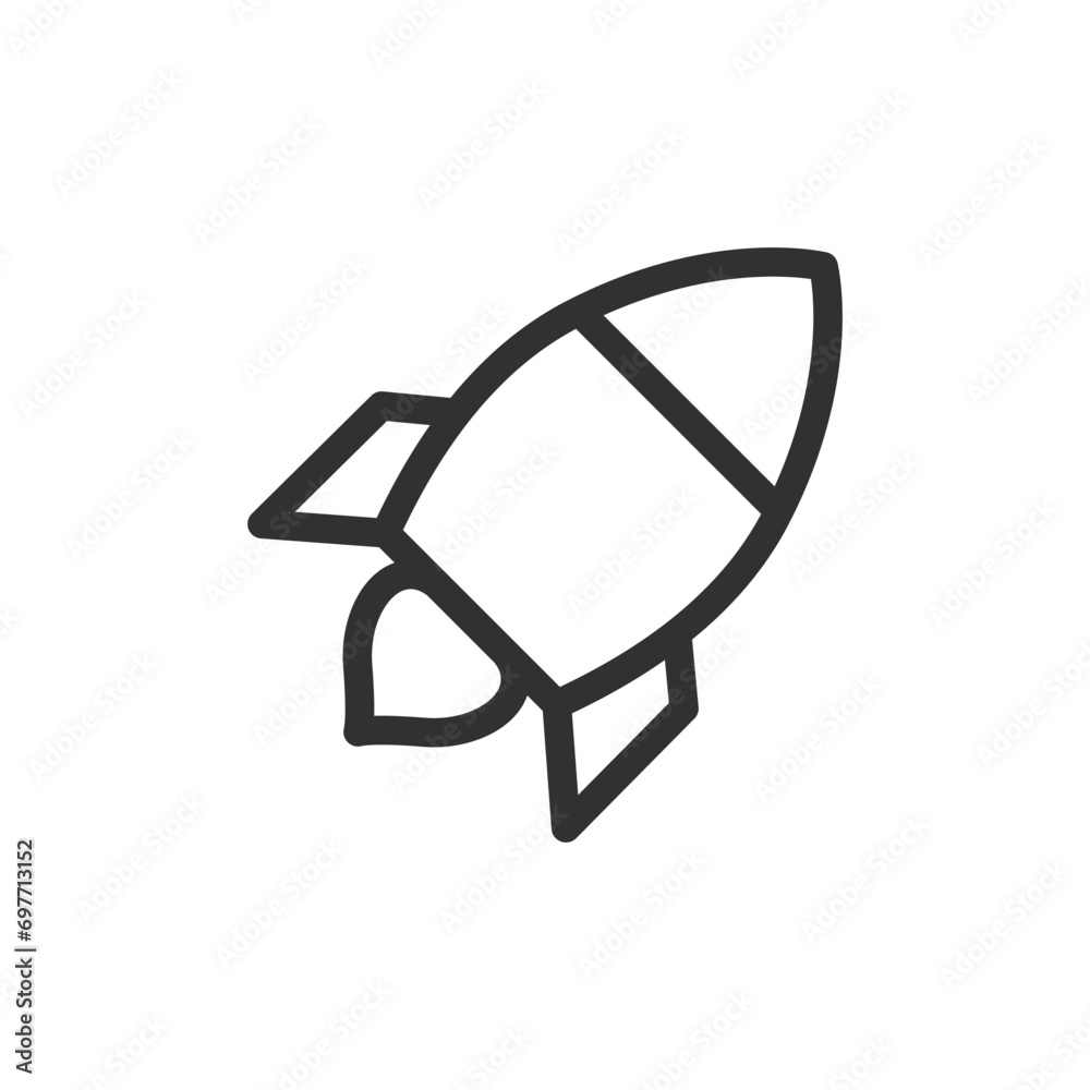 Canvas Prints rocket, linear icon. line with editable stroke