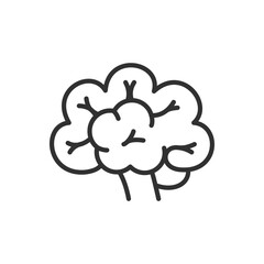 Brain, linear icon. Line with editable stroke