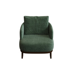 armchair isolate on a transparent background, interior furniture, 3D illustration, cg render