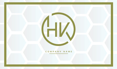 HK, KH, H, K Abstract Letters Logo Monogram