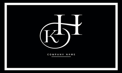 HK, KH, H, K Abstract Letters Logo Monogram