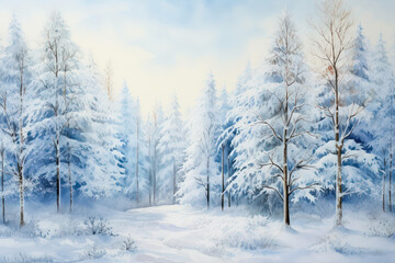 Tree background forest white cold nature winter background fir frost christmas snow blue landscape