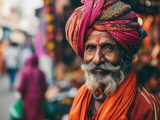 Fototapeta premium Handsome satisfied Indian man