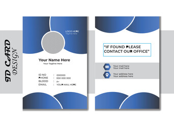 Modern and creative corporate company employee id card template. 