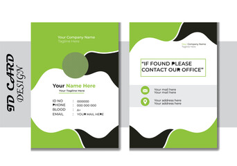 Vector Modern and clean business id card template.
