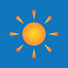 sunny icon simple and aesthetic design art eps 10