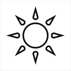 sunny icon simple and aesthetic design art eps 10