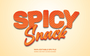 Spicy Snack editable text style effect	
