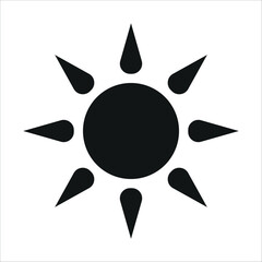 sunny icon simple and aesthetic design art eps 10
