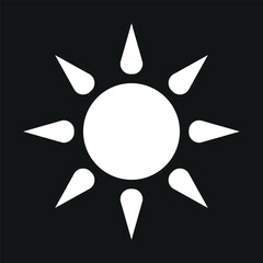 sunny icon simple and aesthetic design art eps 10