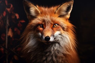 Obraz premium Majestic Fox Stare - Predatory Wildlife in Focus