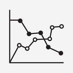 Analytics symbol icon. Chart bar symbol for your website design, logo, app, UI. Vector illustration, EPS10.