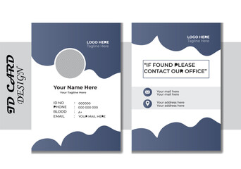 Modern  vector abstract id cards template .