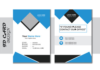 Modern  vector abstract id cards template concept. corporate modern business id card design template.