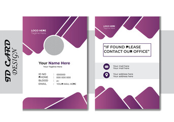 Modern  vector abstract id cards template concept.