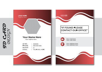 Modern and creative corporate company employee id card template. 