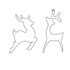 Baby Deer Vector one line Art