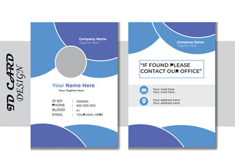 Modern  vector abstract id cards template concept. corporate modern business id card design template.
