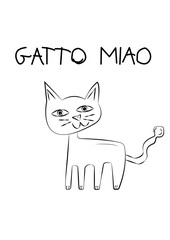 gatto, gatto mia, disegno di gatto, bambini, favole, vettoriale, racconti, gatto arancione, disegno bambini, logo, disegno gatto da colorare, disegno facile gatto, gatto in bianco e nero