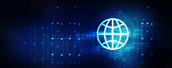 2d illustration Abstract futuristic electronic circuit technology background