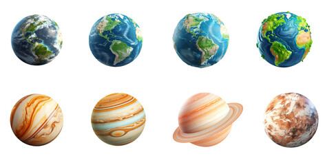 Global Earth PNG Set