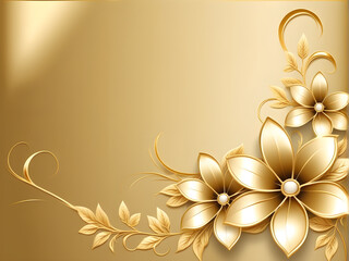 golden floral metallic background