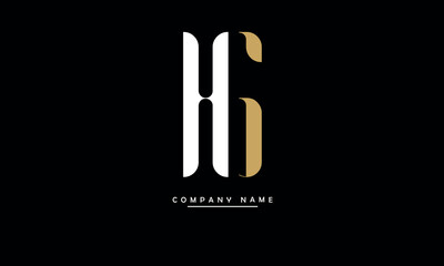 HG, GH, H, G Abstract Letters Logo Monogram
