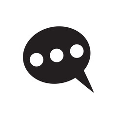 Chat and Speech Bubble Icon on White Background. talk icon chat logo template Vector