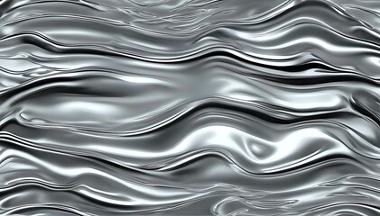 Silver water background surface with vibrate colors.  AI Generated