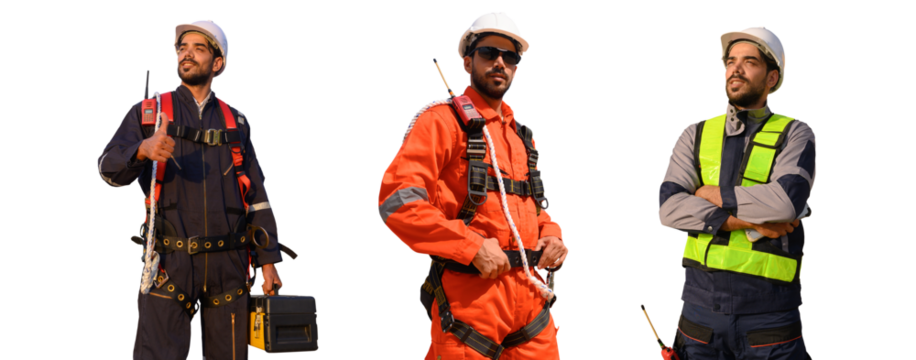 Industrial plant maintenance engineering on transparent background,PNG	