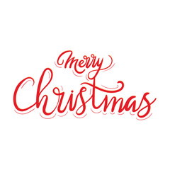 Fototapeta premium Merry Christmas Lettering Illustration