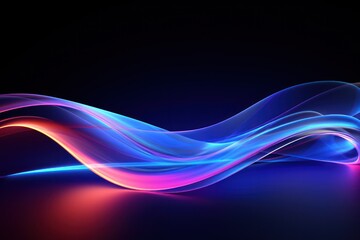 wave, line, art, curve, design, flow, motion, smooth, flowing, gradient. abstract art background image with smooth lines mystery blue color motion curve mix it middle, likes liquid via ai generate.