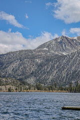 Fototapeta na wymiar Lake and Eastern Sierra Mountains in Spring (HDR)