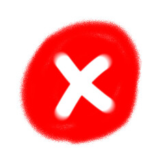 Obraz premium red button with cross