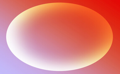 Frame with Oval Shaped Copy Space of Gradient Red and Purple