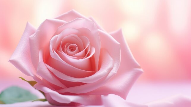 Close-up photo of a rose with beautiful petals, roses background.